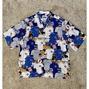 Reyn Spooner Aloha Chicago Cubs Shirt Mens XL MLB Baseball Hawaiian Button